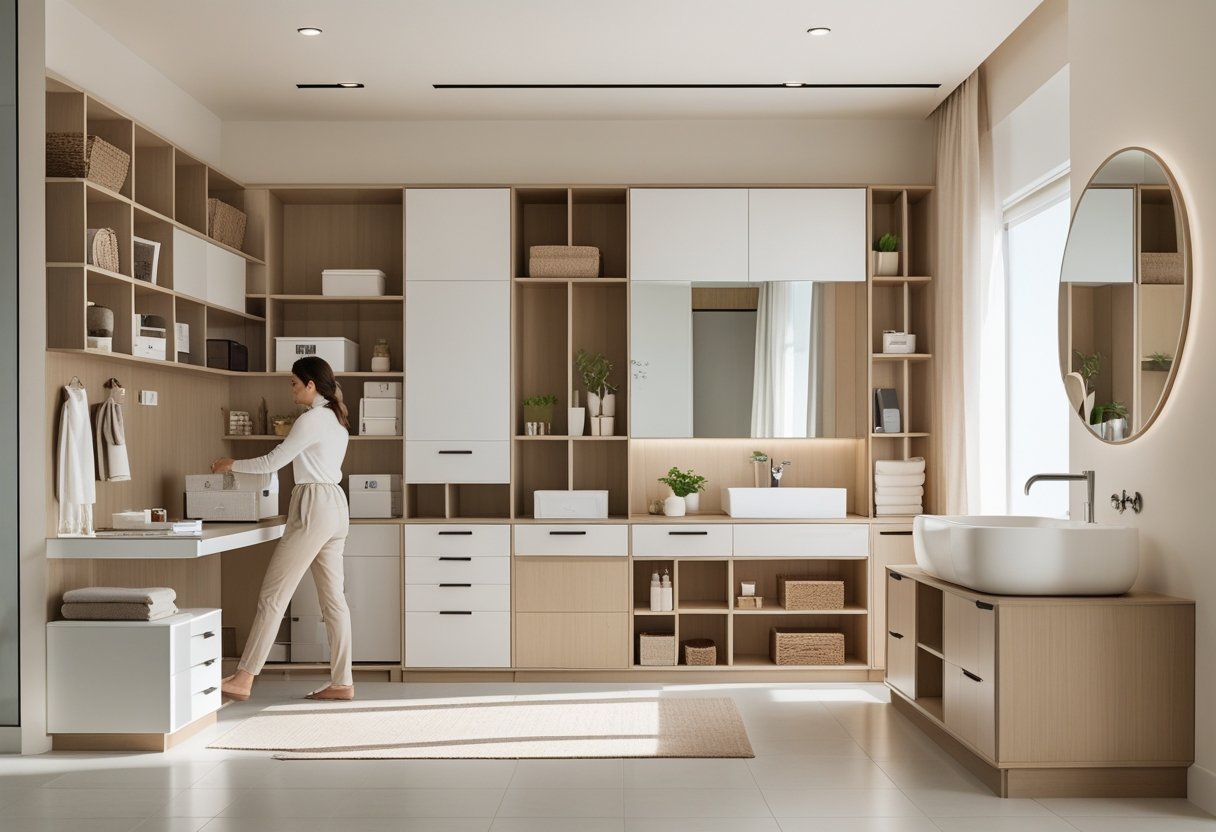 Praktiske opbevaringsløsninger til hjemmet fra skrivebord til badeværelsesmøbel med vask løsninger